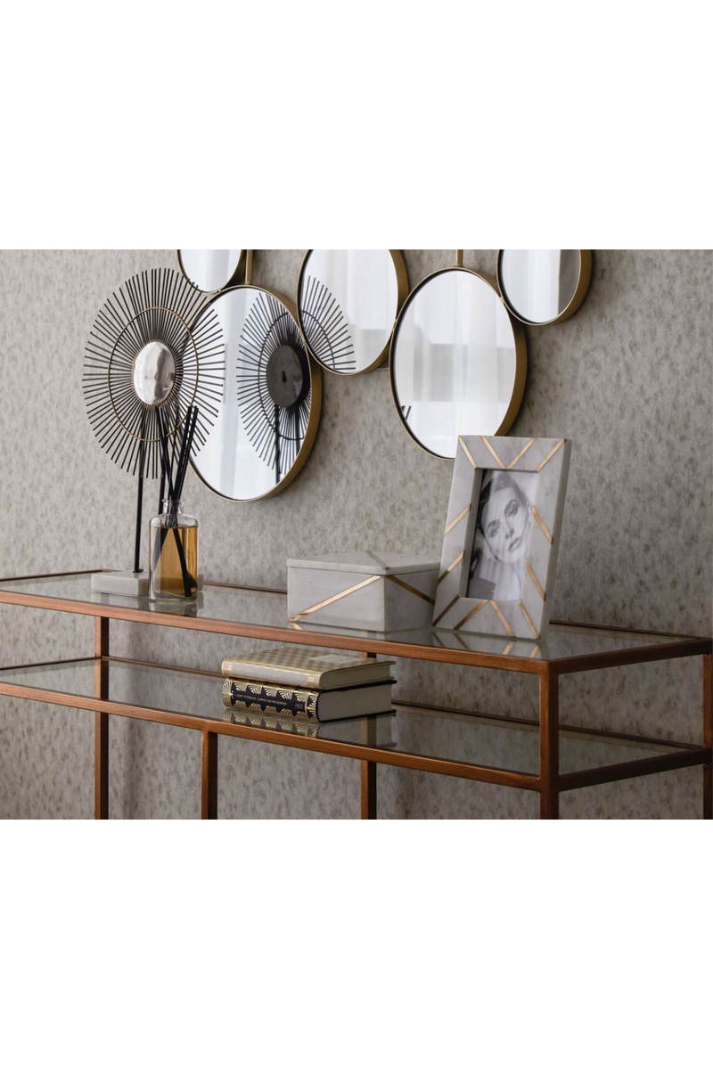 Metal Framed Glass Console Table | Liang & Eimil Oliver | Oroatrade.com
