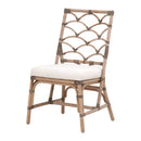 Matte Gray Rattan Dining Chairs (2) | Living Essentials Crescent