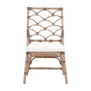 Matte Gray Rattan Dining Chairs (2) | Living Essentials Crescent