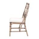 Matte Gray Rattan Dining Chairs (2) | Living Essentials Crescent