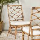 Matte Gray Rattan Dining Chairs (2) | Living Essentials Crescent