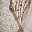 Matte Gray Rattan Dining Chairs (2) | Living Essentials Crescent