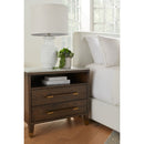 Marble Top Oak 2-Drawer Nightstand | Living Essentials Cambria