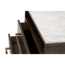 Marble Top Oak 2-Drawer Nightstand | Living Essentials Cambria