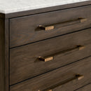 Brown Oak 8-Drawer Double Dresser | Living Essentials Cambria
