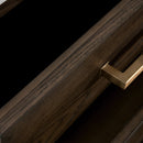 Brown Oak 8-Drawer Double Dresser | Living Essentials Cambria