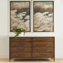 Brown Oak 8-Drawer Double Dresser | Living Essentials Cambria