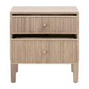 2-Drawer Oak Nightstand S | Living Essentials Highland