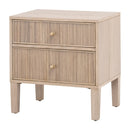 2-Drawer Oak Nightstand S | Living Essentials Highland