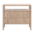 2-Drawer Oak Nightstand L | Living Essentials Highland