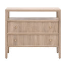 2-Drawer Oak Nightstand L | Living Essentials Highland