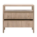 2-Drawer Oak Nightstand L | Living Essentials Highland