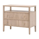 2-Drawer Oak Nightstand L | Living Essentials Highland