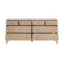 8-Drawer Oak Double Dresser | Living Essentials Highland