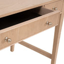 Natural Oak 3-Drawer Desk | Living Essentials Highland
