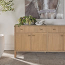 Fluted Solid Wood Media Sideboard | Living Essentials Highland