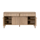 Fluted Solid Wood Media Sideboard | Living Essentials Highland