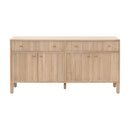 Fluted Solid Wood Media Sideboard | Living Essentials Highland