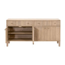Fluted Solid Wood Media Sideboard | Living Essentials Highland
