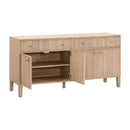 Fluted Solid Wood Media Sideboard | Living Essentials Highland