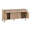 Fluted Solid Wood Media Sideboard | Living Essentials Highland