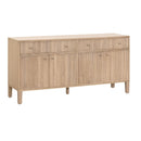 Fluted Solid Wood Media Sideboard | Living Essentials Highland