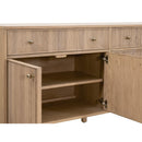 Fluted Solid Wood Media Sideboard | Living Essentials Highland
