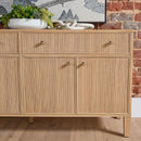 Fluted Solid Wood Media Sideboard | Living Essentials Highland