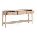 Natural Oak 3-Drawer Console Table | Living Essentials Highland