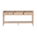 Natural Oak 3-Drawer Console Table | Living Essentials Highland