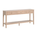 Natural Oak 3-Drawer Console Table | Living Essentials Highland