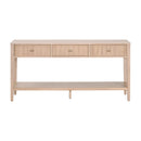 Natural Oak 3-Drawer Console Table | Living Essentials Highland