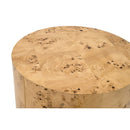 Burl Wood Cylindrical Accent Table | Living Essentials