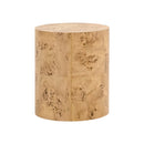 Burl Wood Cylindrical Accent Table | Living Essentials