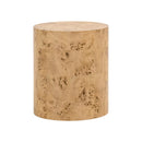 Burl Wood Cylindrical Accent Table | Living Essentials