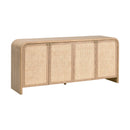 Oak Framed Cane 4-Door Sideboard | Living Essentials Cannes