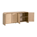 Oak Framed Cane 4-Door Sideboard | Living Essentials Cannes