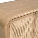 Oak Framed Cane 4-Door Sideboard | Living Essentials Cannes