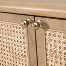 Oak Framed Cane 4-Door Sideboard | Living Essentials Cannes