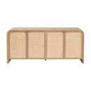 Oak Framed Cane 4-Door Sideboard | Living Essentials Cannes