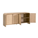 Oak Framed Cane 4-Door Sideboard | Living Essentials Cannes