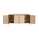Oak Framed Cane 4-Door Sideboard | Living Essentials Cannes