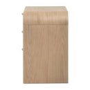 Oak Framed Cane 3-Drawer Nightstand | Living Essentials Cannes