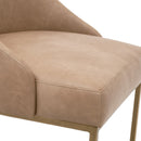 Brown Vegan Leather Dining Chairs (2) | Living Essentials Parissa
