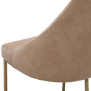Brown Vegan Leather Dining Chairs (2) | Living Essentials Parissa