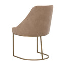 Brown Vegan Leather Dining Chairs (2) | Living Essentials Parissa