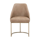 Brown Vegan Leather Dining Chairs (2) | Living Essentials Parissa