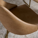 Brown Vegan Leather Dining Chairs (2) | Living Essentials Parissa