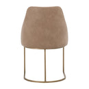 Brown Vegan Leather Dining Chairs (2) | Living Essentials Parissa