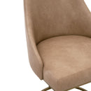 Brown Vegan Leather Dining Chairs (2) | Living Essentials Parissa